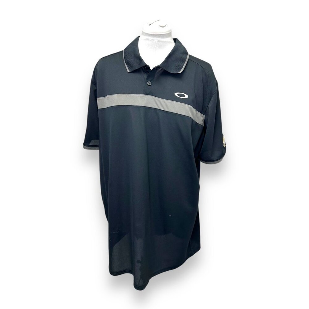 Oakley Mens Regular Fit Polo Shirt Presidents Cup Black & Gray XXL